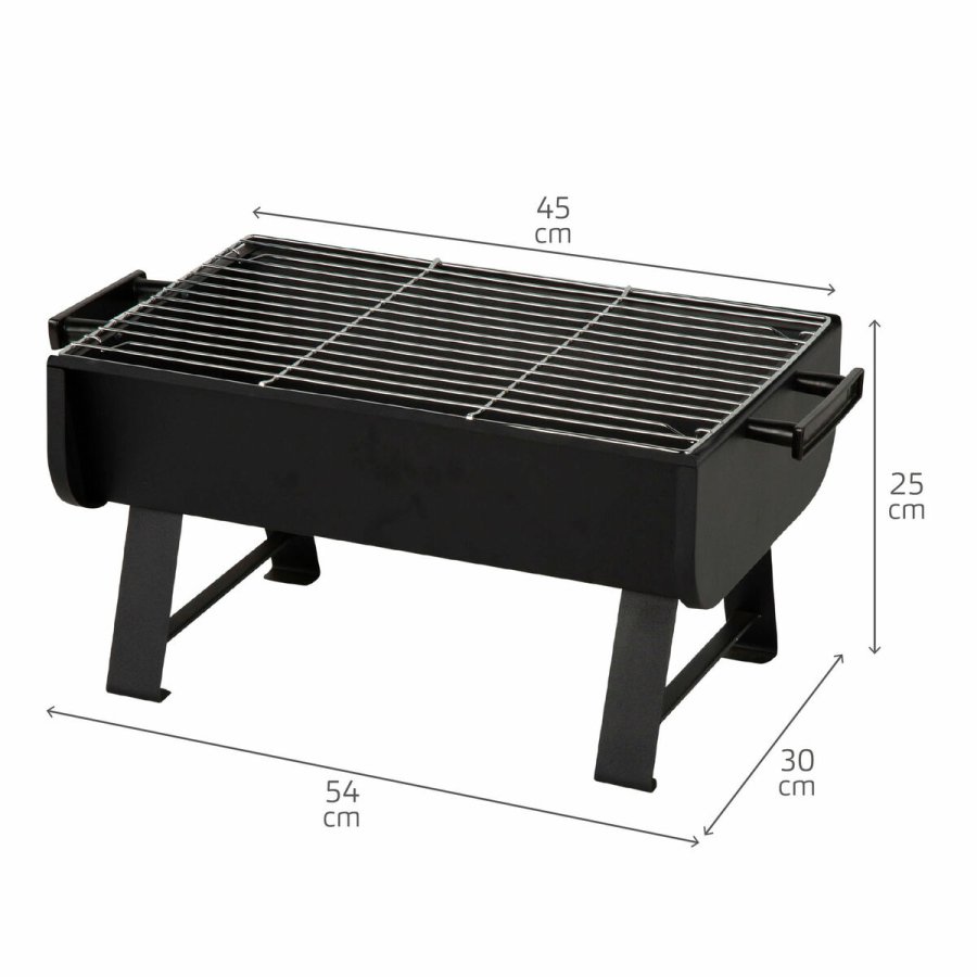 Havegrill Transportabel Aktive Stl 45 x 25 x 30 cm Sort (2 enheder) #17