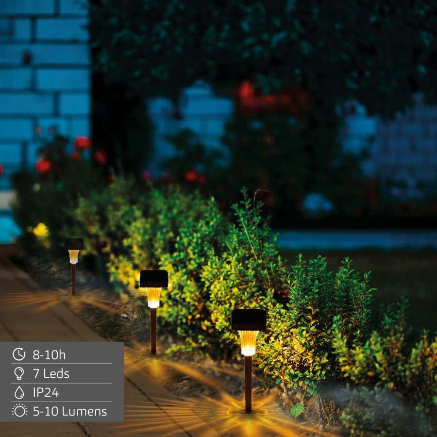 Solcellelampe Aktive 6 x 33 x 6 cm (6 enheder) #4