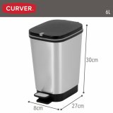 Skraldespand Curver Gr Plastik 6 L (5 enheder) #17
