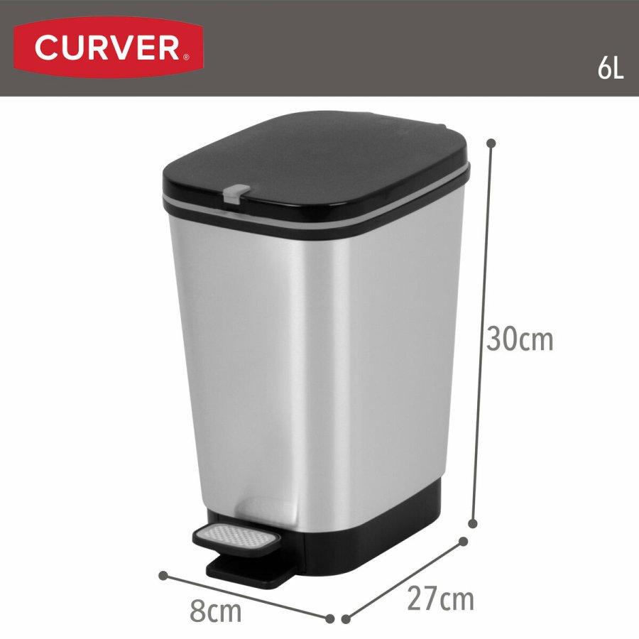 Skraldespand Curver Gr Plastik 6 L (5 enheder) #17