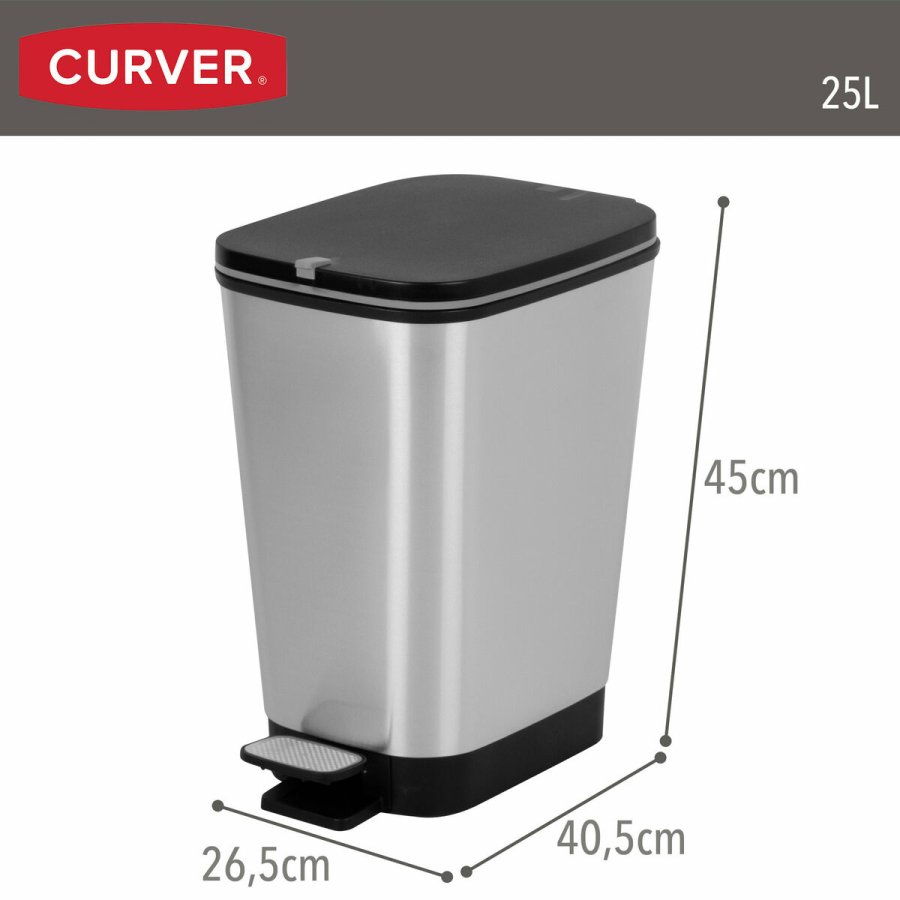 Skraldespand Curver Gr Plastik 25 L (4 enheder) #17