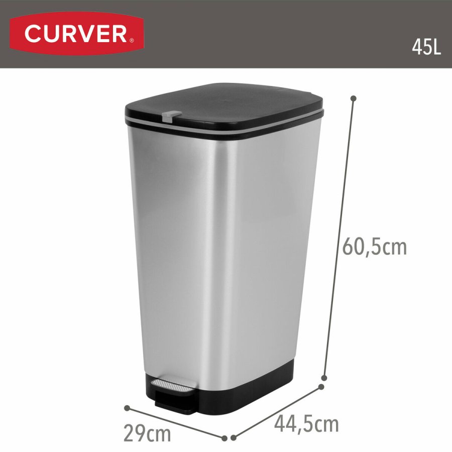 Skraldespand Curver Gr Plastik 45 L (3 enheder) #17