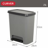 Skraldespand Curver Mrkegr Plastik 25 L (5 enheder) #17