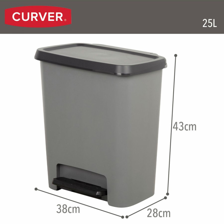 Skraldespand Curver Mrkegr Plastik 25 L (5 enheder) #17