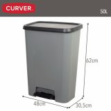 Skraldespand Curver Mrkegr Plastik 50 L (5 enheder) #17