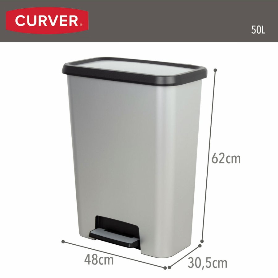 Skraldespand Curver Gr Plastik 50 L (5 enheder) #17