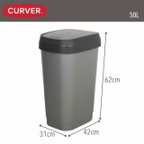 Skraldespand Curver Mrkegr Plastik 50 L (6 enheder) #17