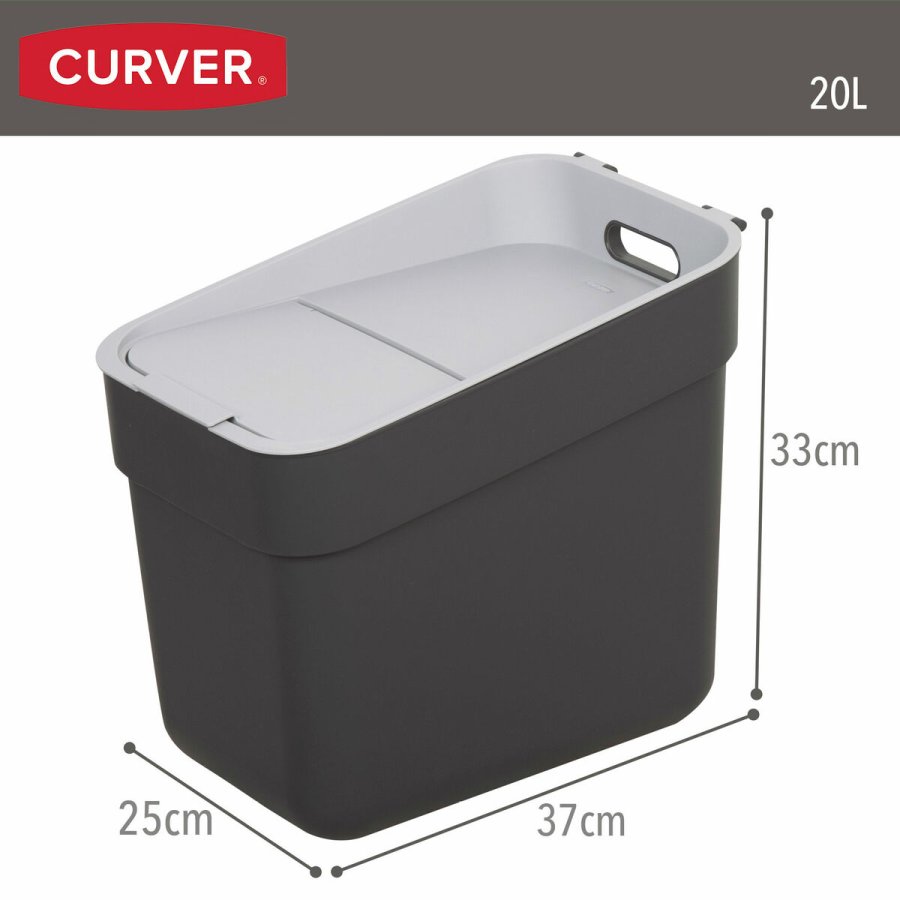 Skraldespand Curver Gr Plastik 20 L (6 enheder) #17
