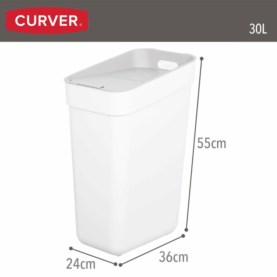 Skraldespand Curver Hvid Plastik 30 L (6 enheder) #17
