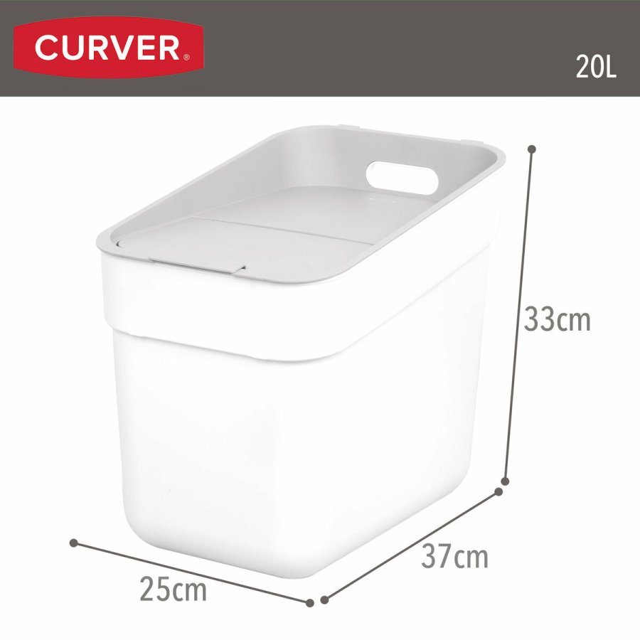 Skraldespand Curver Hvid Plastik 20 L (6 enheder) #17