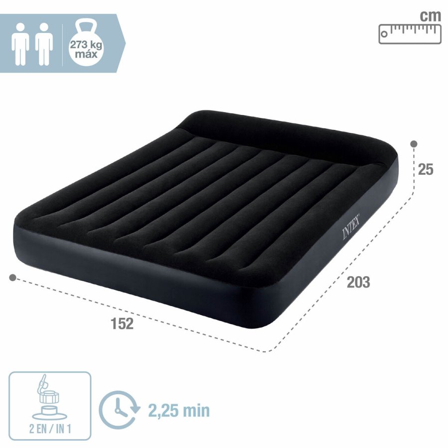 Luftmadras Intex 152 x 25 x 203 cm (3 enheder) #5