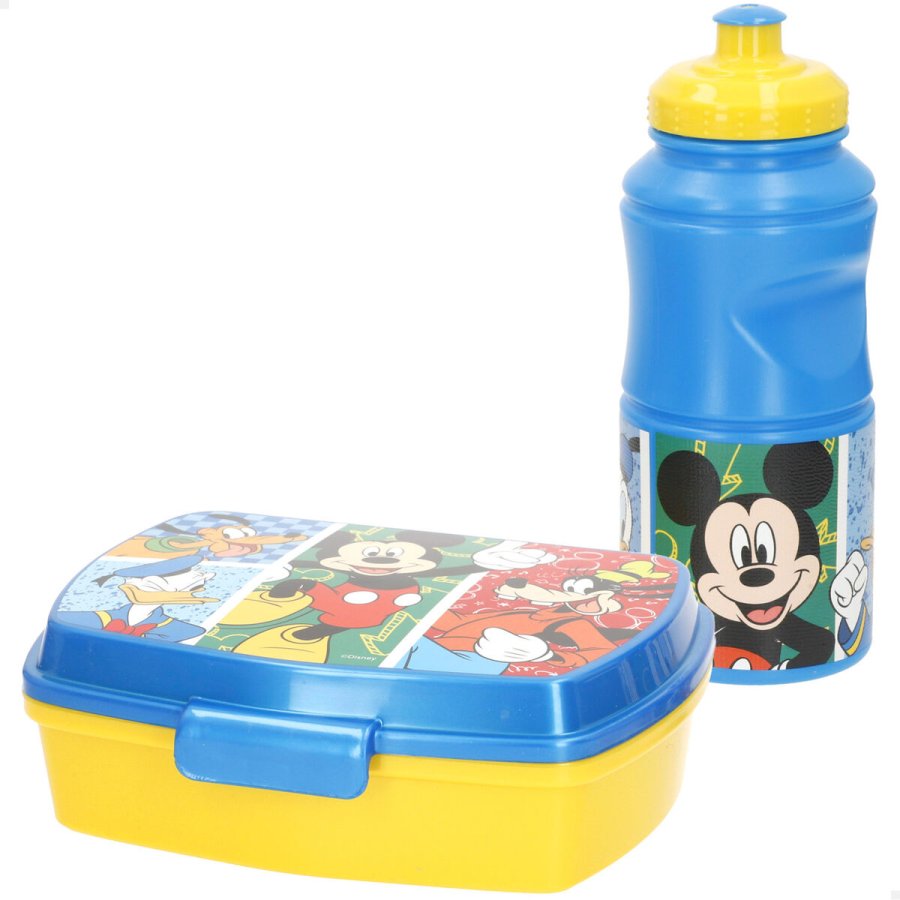 Madkasse med tilbehr Mickey Mouse Plastik 380 ml 17 x 5,5 x 13,5 cm (6 enheder) #2