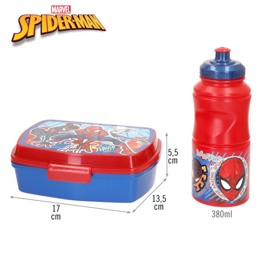 Madkasse med tilbehr Spider-Man Plastik 380 ml 17 x 5,5 x 13,5 cm (6 enheder) #5