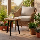 Sofabord Max Home Sort 38 x 37 x 38 cm (4 enheder) #2