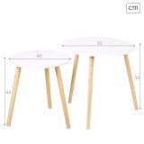 S�t med 2 borde Max Home Hvid 50 x 50 x 50 cm (2 enheder) #5