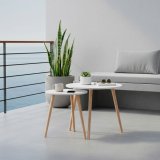 S�t med 2 borde Max Home Hvid 50 x 50 x 50 cm (2 enheder) #7