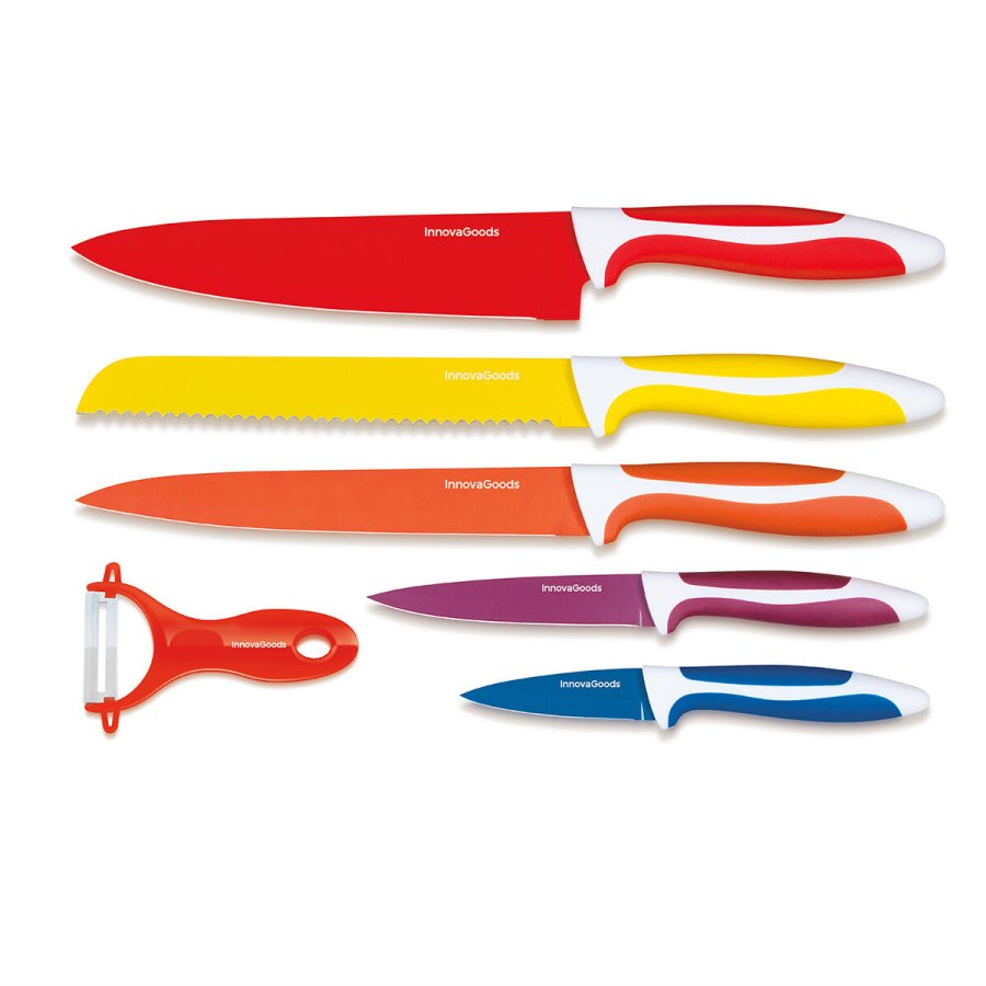 Keramiske Knive og Skrller Knoolvs InnovaGoods 6 Dele #5