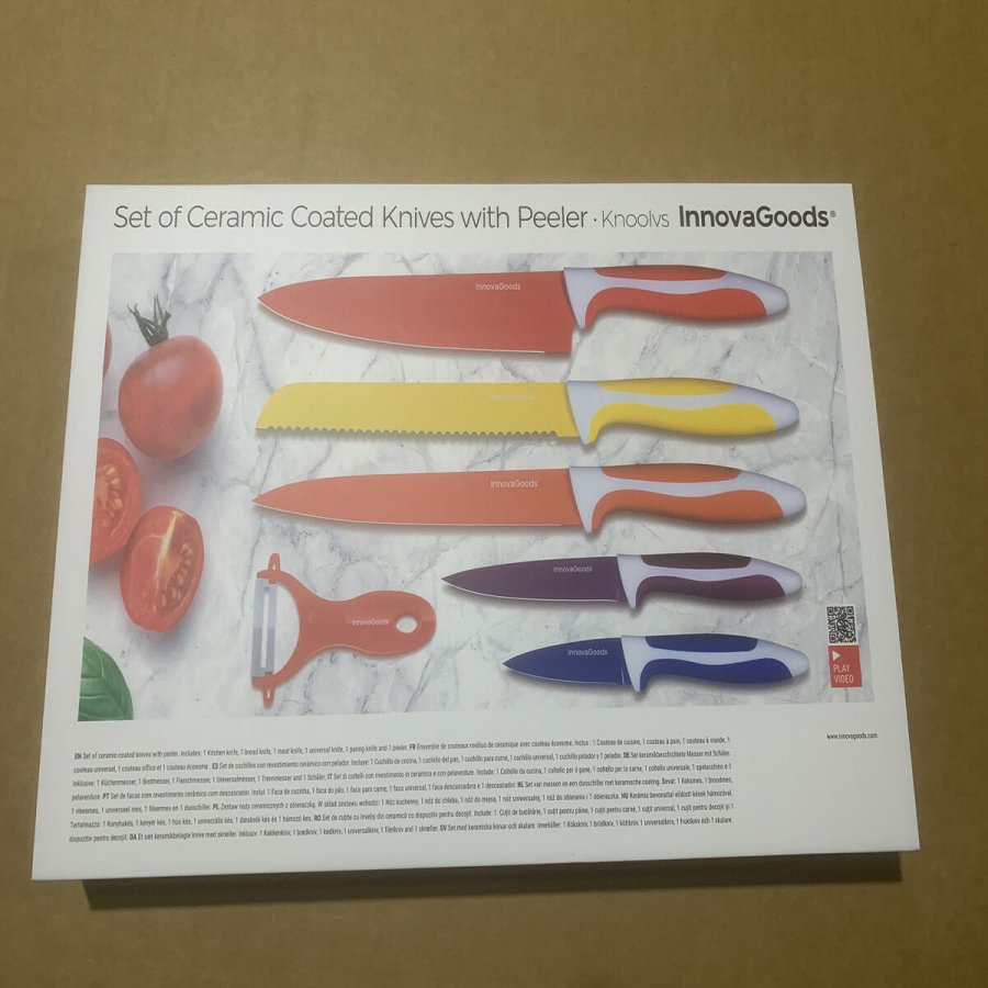 Keramiske Knive og Skrller Knoolvs InnovaGoods 6 Dele #7
