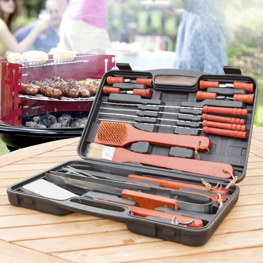 Lille Kuffert til Grill Barbecase InnovaGoods 18 Dele #1
