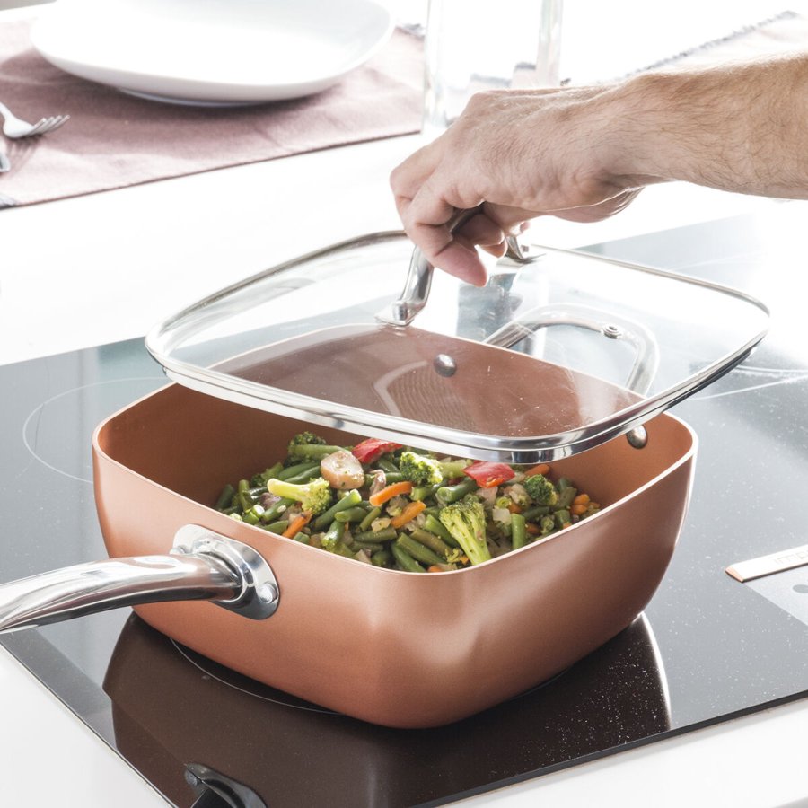 Copper 5 i 1 Multifunktionelt Stegepande St Coppans InnovaGoods 4 Dele #3