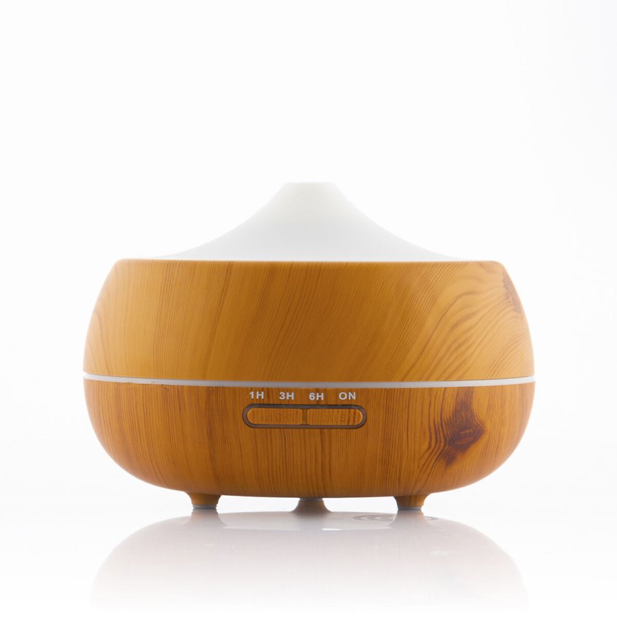 Aroma befugtningsapparat med flerfarvet LED Wooden-Effect InnovaGoods #25