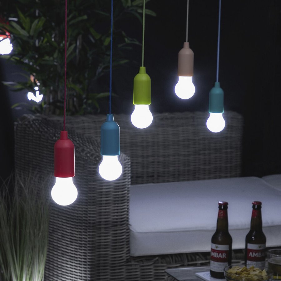 B�rbar LED-p�re med Snor Bulby InnovaGoods #2