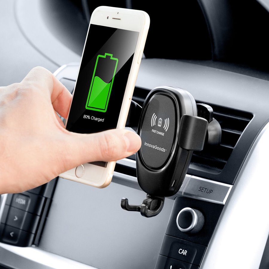 Mobilholder med trdls oplader til bilen Wolder InnovaGoods #1