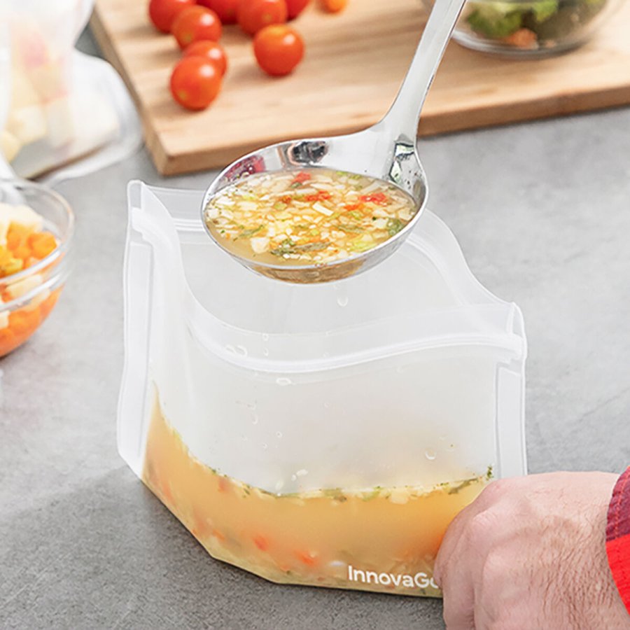 S�t med genanvendelige poser til f�devarer Freco InnovaGoods 10 Dele #2