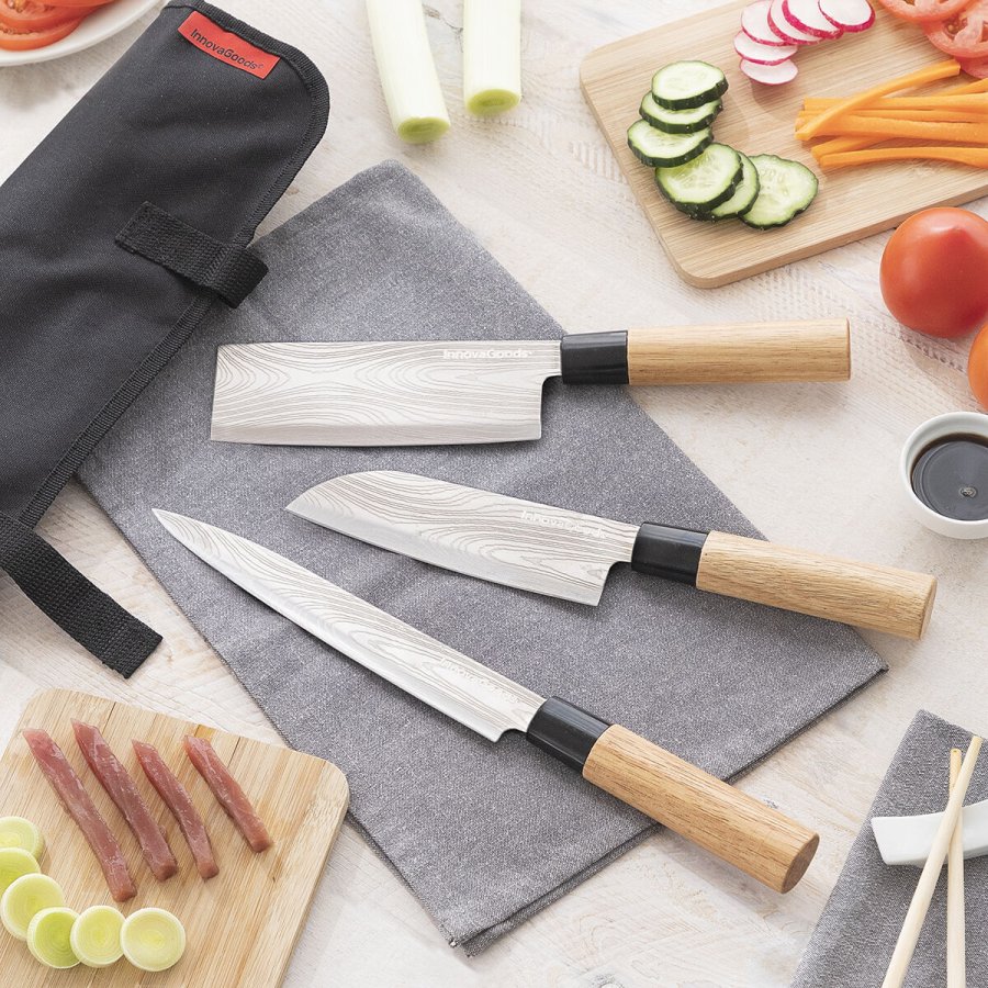 St med knive med professionel bretaske DamasQ InnovaGoods #3