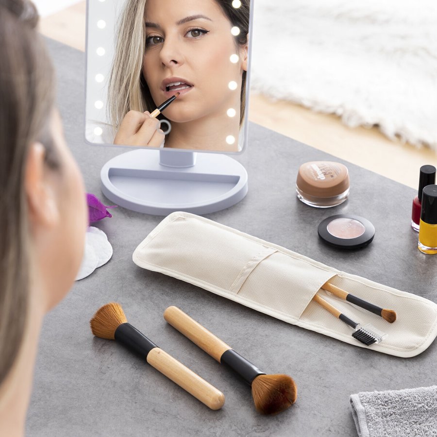 St med makeup brster i tr med bretaske Miset InnovaGoods 5 enheder #1