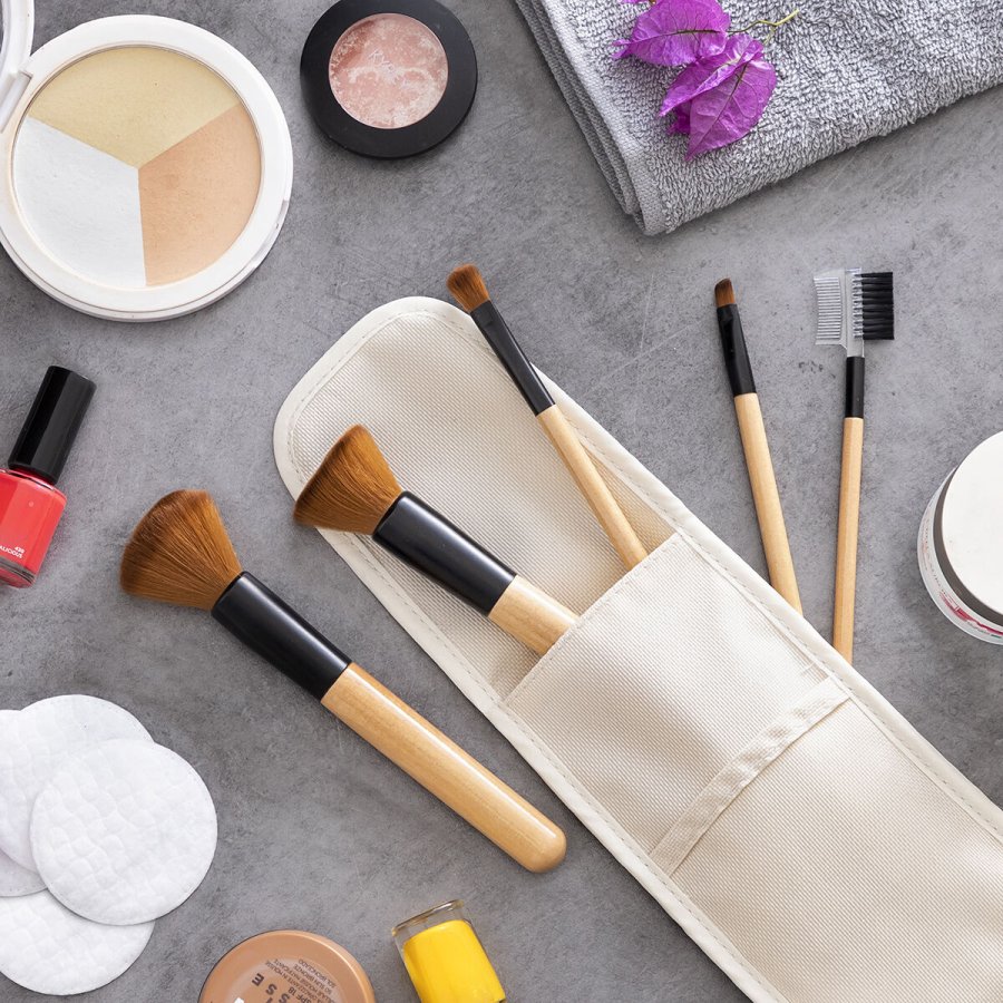St med makeup brster i tr med bretaske Miset InnovaGoods 5 enheder #2