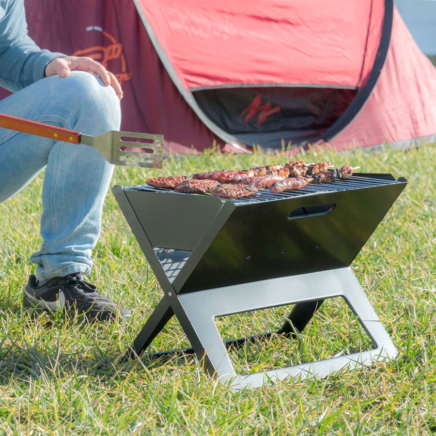 Fleksibel brbar grill til brug med trkul FoldyQ InnovaGoods #1