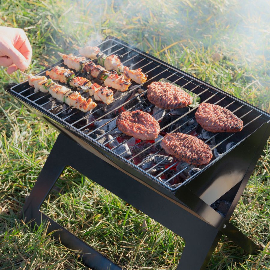 Fleksibel brbar grill til brug med trkul FoldyQ InnovaGoods #9