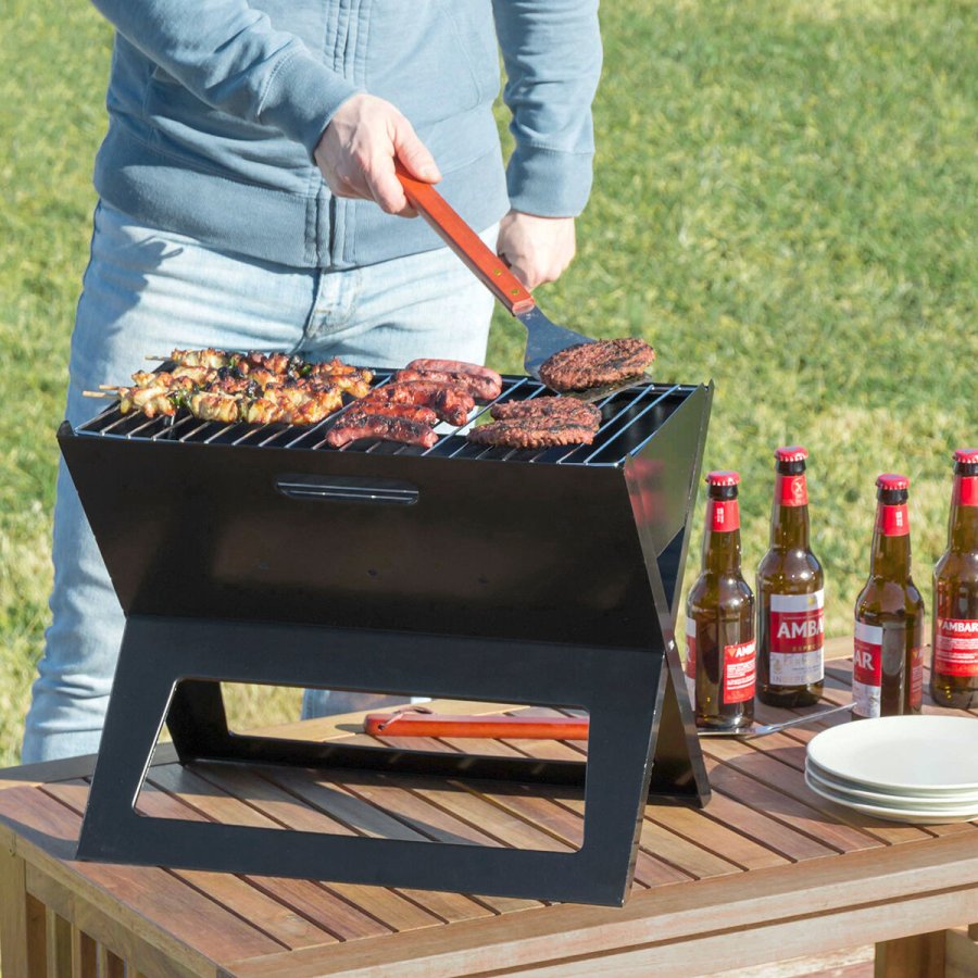 Fleksibel brbar grill til brug med trkul FoldyQ InnovaGoods #13