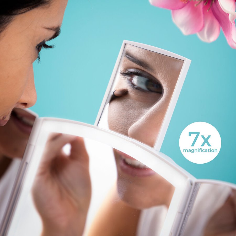 3-i-1 sammenklappeligt LED-spejl med makeup-organiser Panomir InnovaGoods #5
