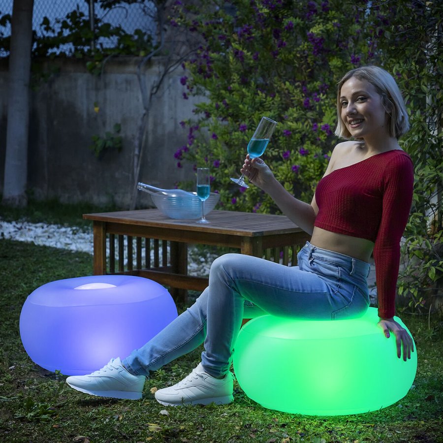 Oppusteligt sde med flerfarvet LED og fjernbetjening Pulight InnovaGoods #5