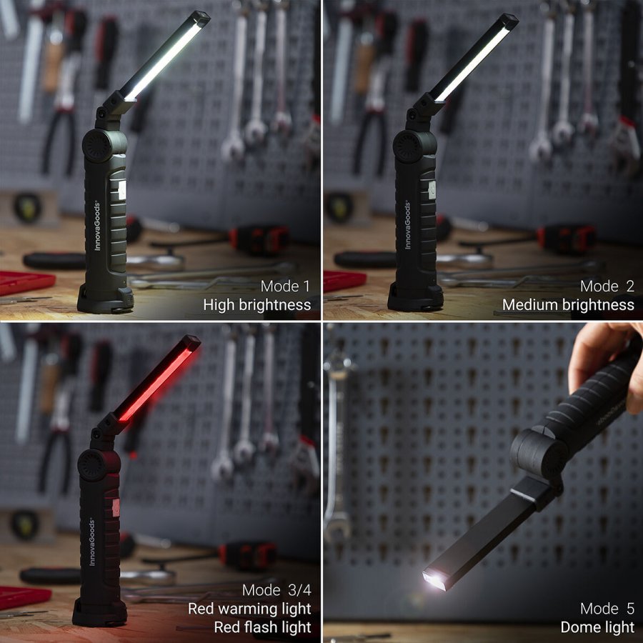 5-i-1 genopladelig magnetisk LED lommelygte InnovaGoods (Refurbished A) #6