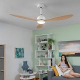 Loftsventilator med LED-lys og 3 ABS-vinger Wuled InnovaGoods Tr 36 W 52