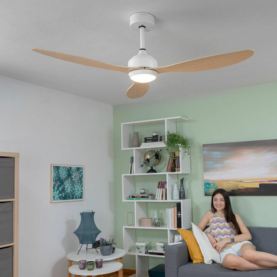 Loftsventilator med LED-lys og 3 ABS-vinger Wuled InnovaGoods Tr 36 W 52