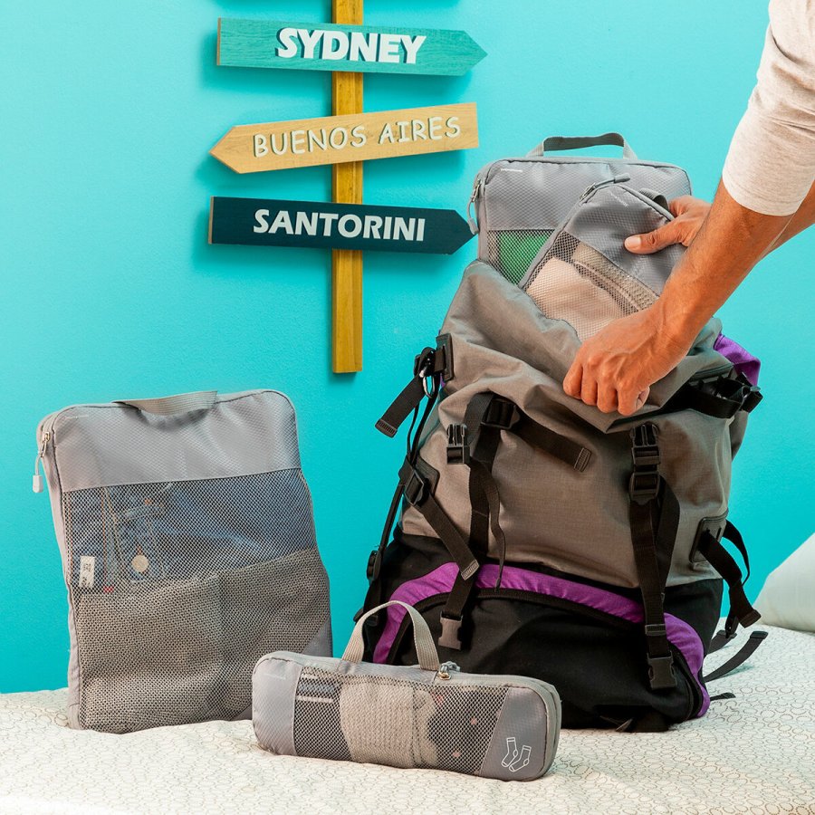 Kompressionstasker til organisering til kufferter Compakube InnovaGoods 4 Dele #6