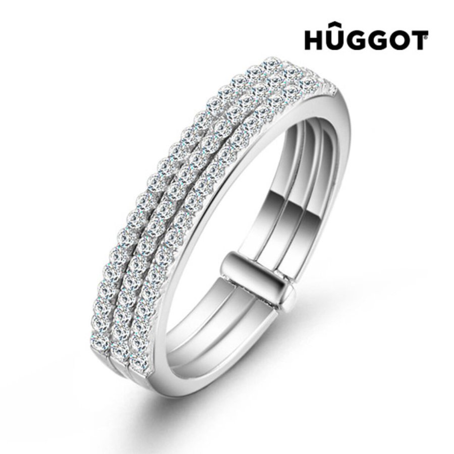 Hggot Three 925 Sterlingslv ring med zirkoner #1