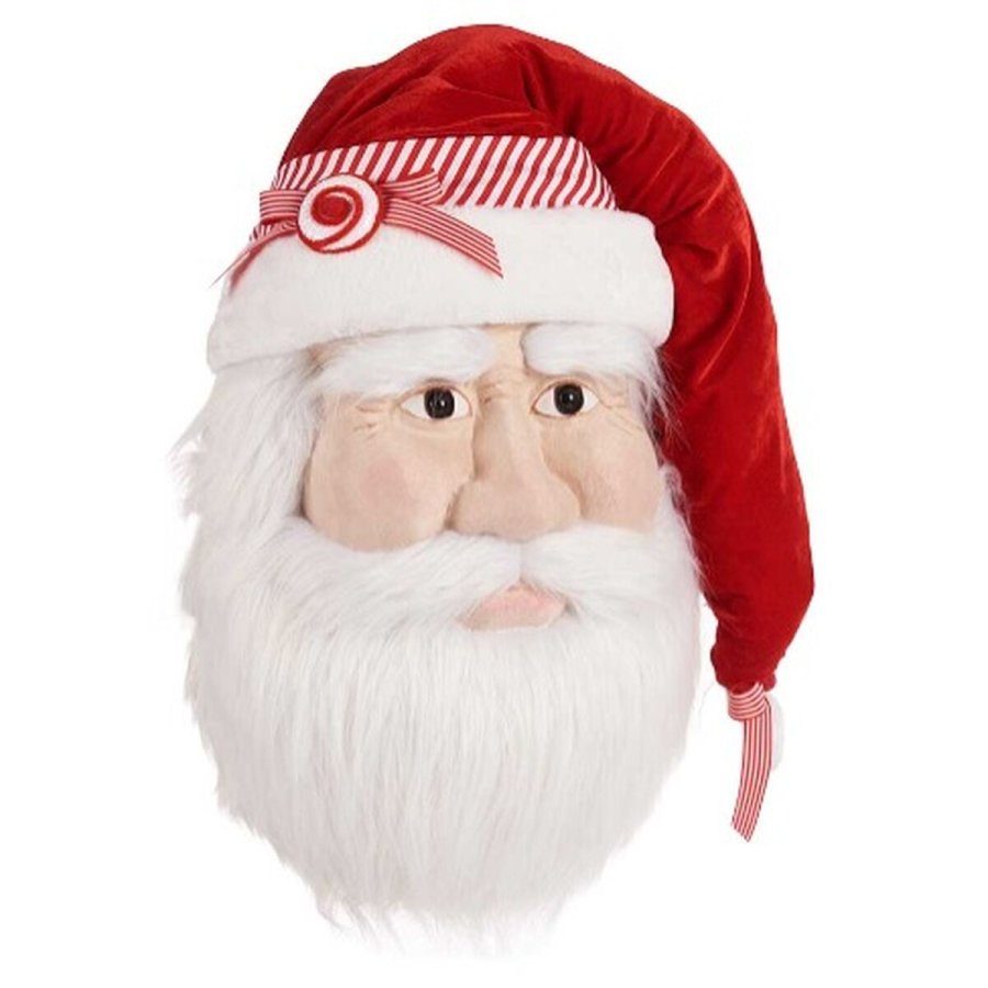Dekorativ figur Julemanden Hoved Multifarvet #1