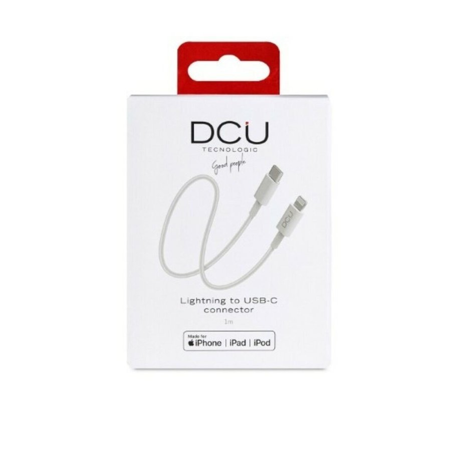 USB-C til Lightning-kabel iPhone DCU 1 Hvid 1 m #1