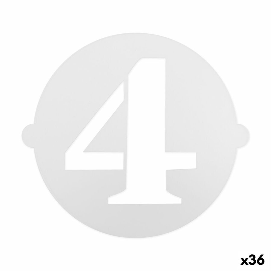 Kage skabelon Algon 25 cm Tal 4 (36 Enheder) #1
