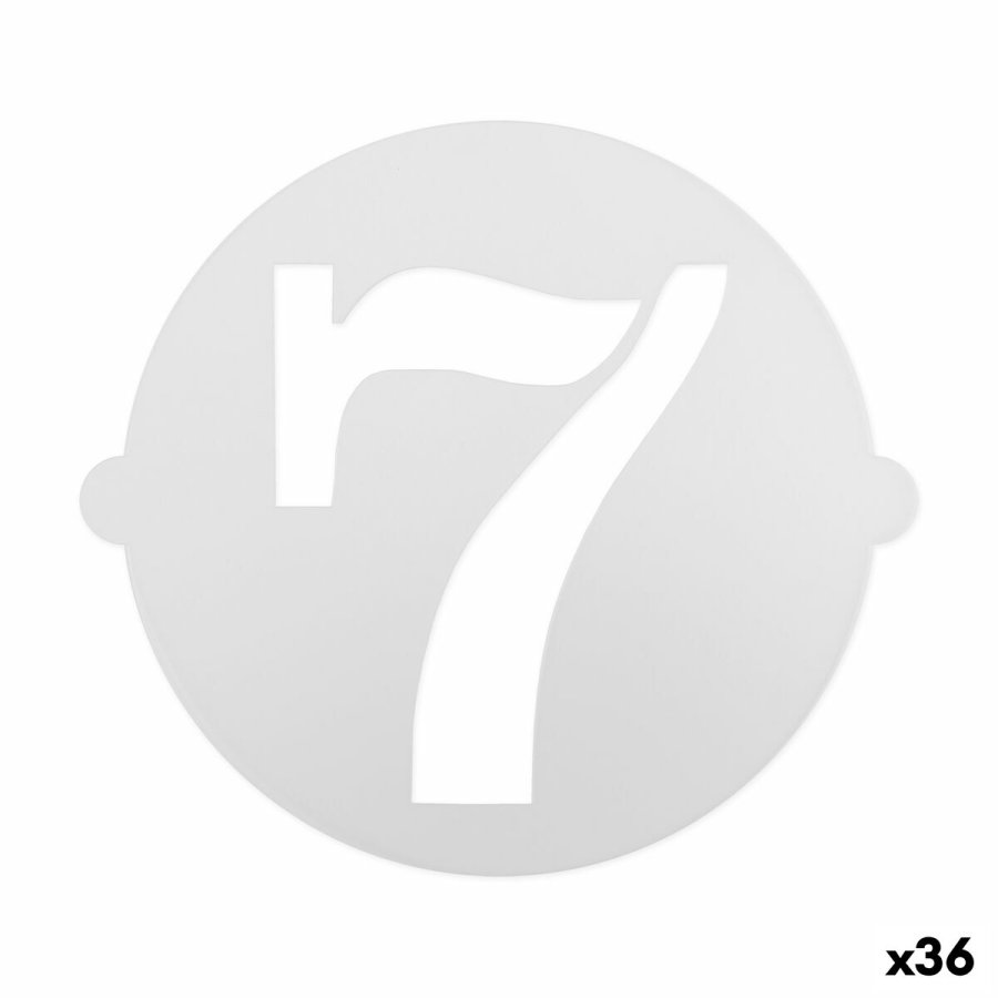 Kage skabelon Algon 25 cm Tal 7 (36 Enheder) #1