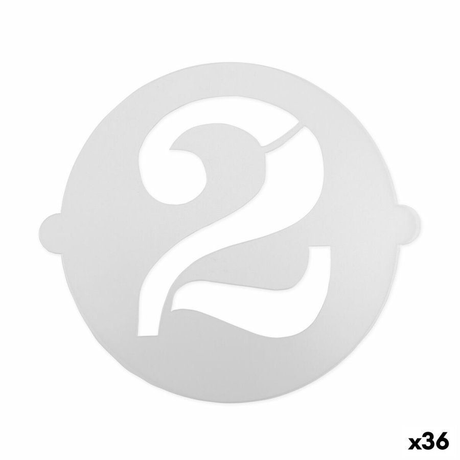 Kage skabelon Algon 25 cm Tal 2 (36 Enheder) #1