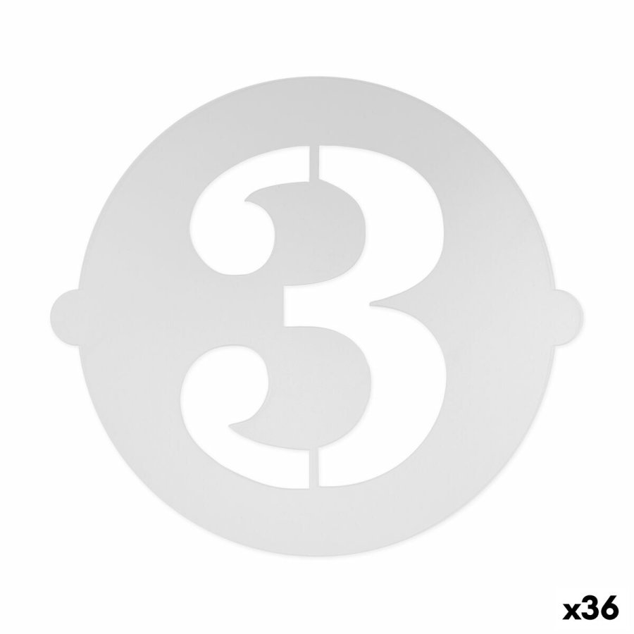 Kage skabelon Algon 25 cm Tal 3 (36 Enheder) #1
