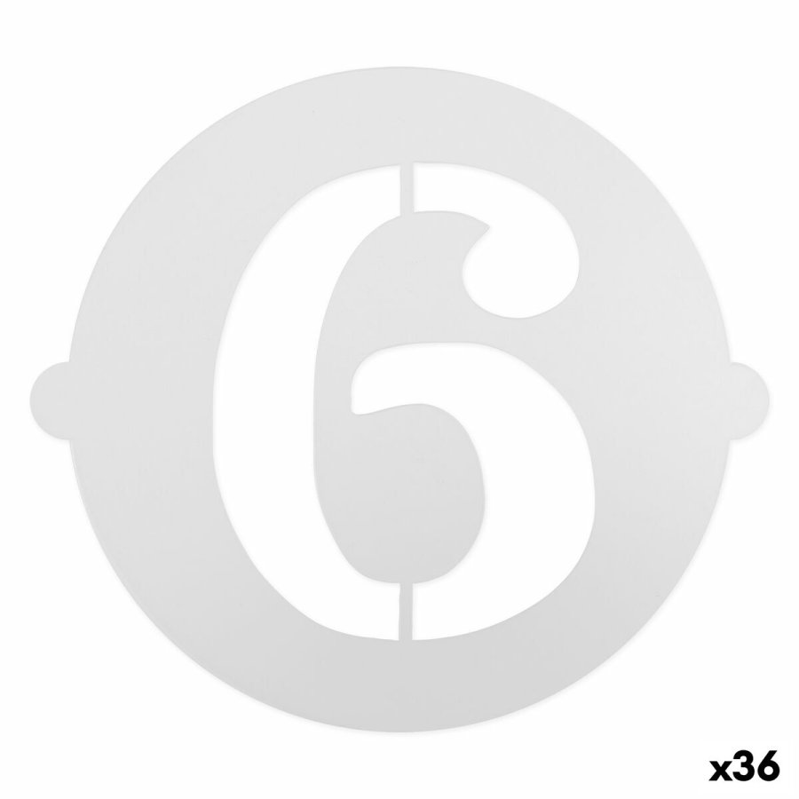 Kage skabelon Algon 25 cm Tal 6 (36 Enheder) #1