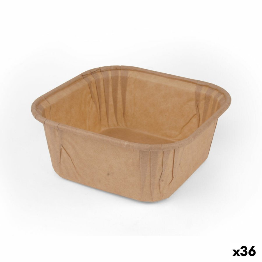 St med kagedser Algon Papir 6,5 x 6,5 x 3,5 cm 25 Dele (36 Enheder) #1