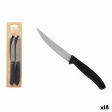 Kdkniv St Quttin 11 cm Sort Slvfarvet Rustfrit stl 4 Dele (18 enheder) #1